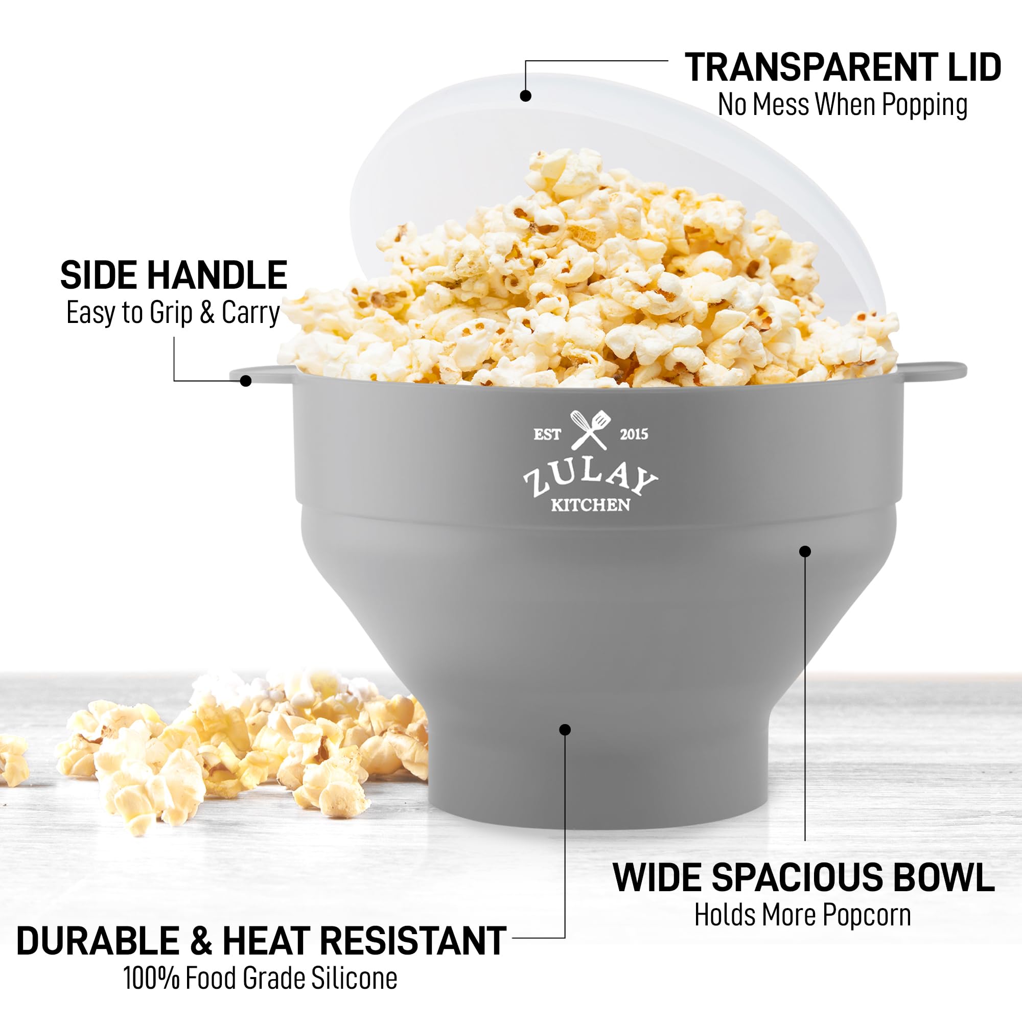 Amazon.com: Zulay Microwave Popcorn Popper - BPA-Free Silicone